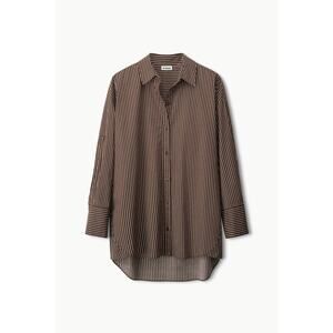 STAUD Sandbar Top - M - Dark Oak Micro Stripe